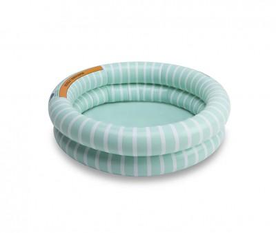 Piscine Gonflable Baby Green White Stripes 60 cm