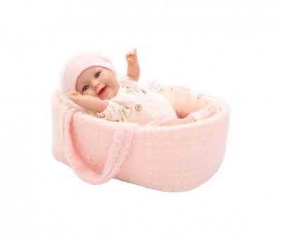 Boneca rosa Elegance Gadi com bolsa de transporte 
33 cm