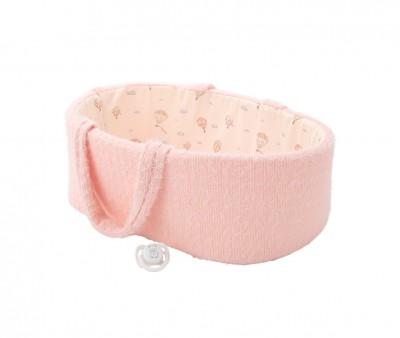 Boneca rosa Elegance Gadi com bolsa de transporte 
33 cm