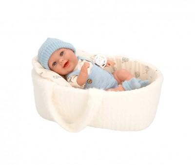 Mueca Elegance Gadi Azul con Capazo 33 cm