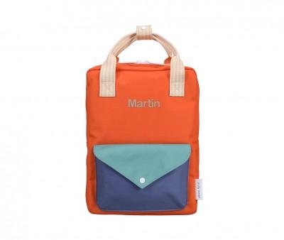 Mochila Escolar Mediana Envelope Lifebuoy Orange Personalizable
