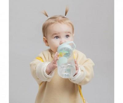 Botella Plstico con Pajita Kiddie Jungle Personalizable