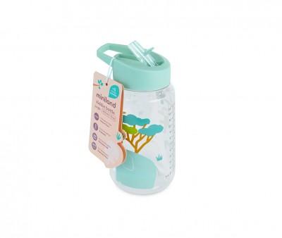 Botella Plstico con Pajita Kiddie Jungle Personalizable