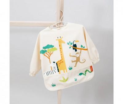 Babero con Mangas Soft Biby Jungle