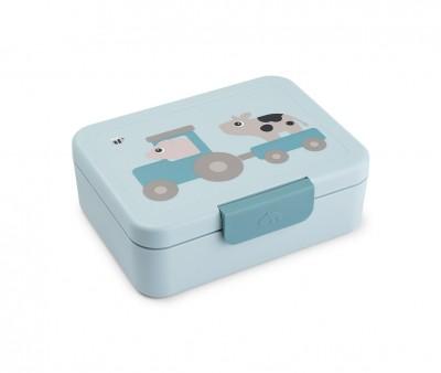 Caja de Almuerzo con Divisor Tiny Farm Blue