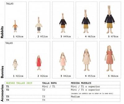 Conejito Talla 2 Marrn Chocolate con Traje de Ballet y Falda Crema