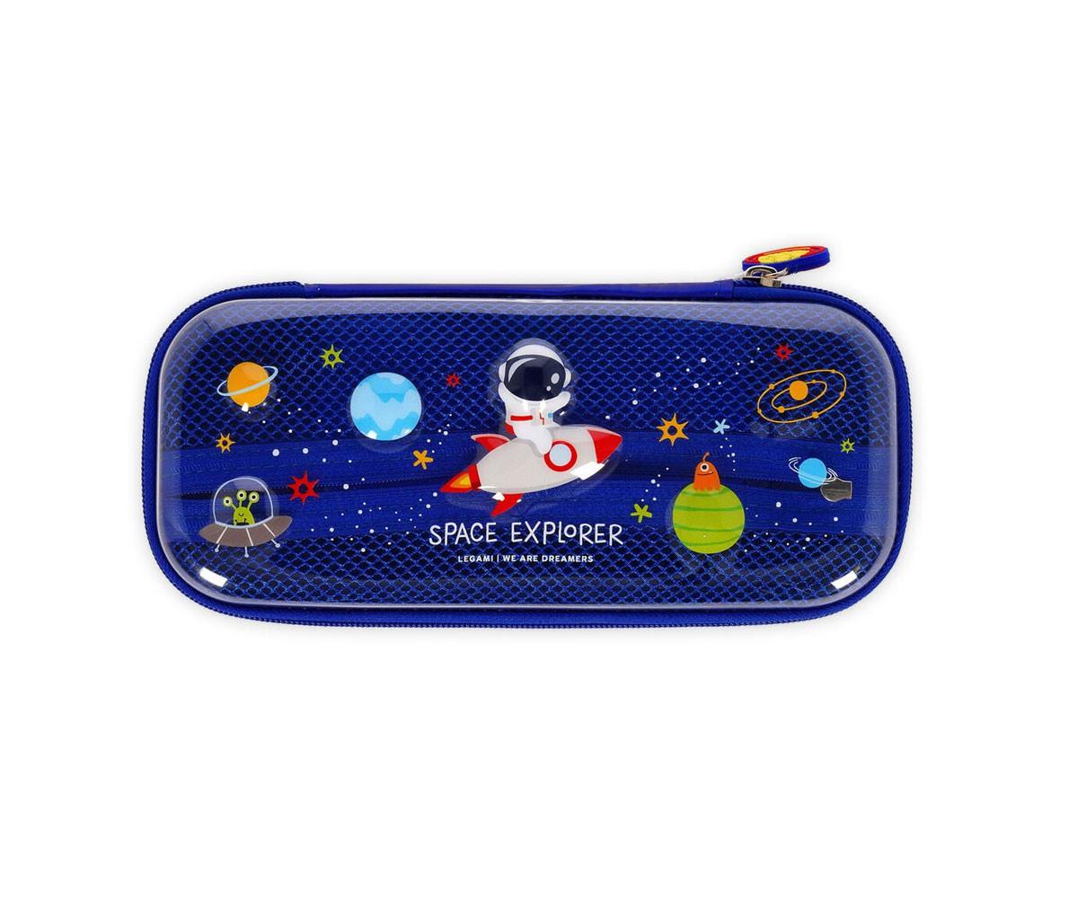 Janrax Astuccio Portamatite Trasparente Con Cerniera - 33 X 13 Cm, Colore Blu