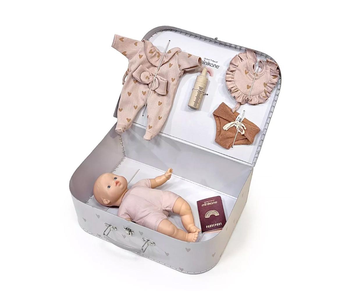 Baby Bua Bambola Set Valigetta DOLCI CURE ACCESSORI - Neuf Vintage