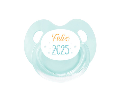 Chupete Retro Aqua Feliz 2025