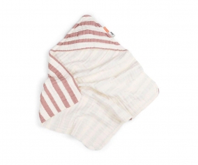 Telo Cappuccio GOTS Stripes Powder