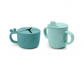 Tazza e Dispenser Snack Peekaboo Deer Friends Blue