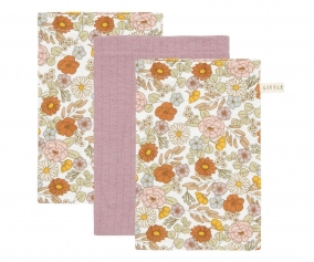 3 Toallitas Pequeas Flowers Pure Mauve