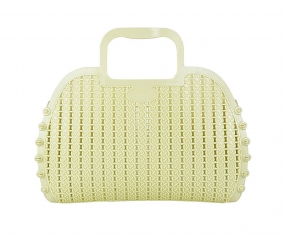Borsa Mini Pieghevole Plastica Lime Cream