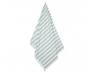 Toalla  de Playa Mona Stripe Sea Blue/Creme de la Creme