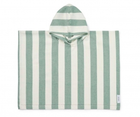 Poncho Roomie Stripe Peppermint/Creme