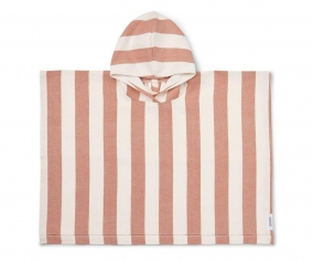 Poncho Roomie Stripe Tuscany Rose/Creme