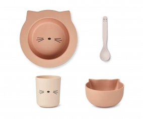 Vajilla 4 Piezas Joana Cat/Tuscany Rose