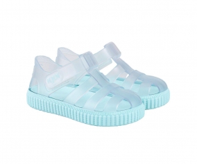 Cangrejeras Infantil Nico Velcro Cristal Transparente/Aguamarina