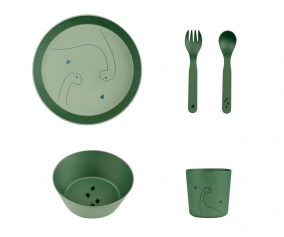 Vaisselles et couverts PLA Dino Green 