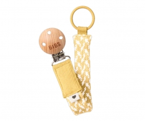 Attache-sucette BIBS tress Pale Butter/Ivory