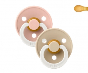 2 Chupetes Nocturnos BIBS Colour Simtrica Blush/Vanilla