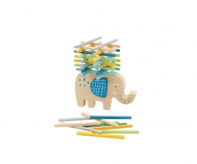 Wooden Elephant Balancing Game