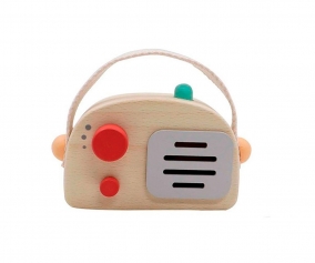 Radio de Madeira Music Box Spring Song Red 