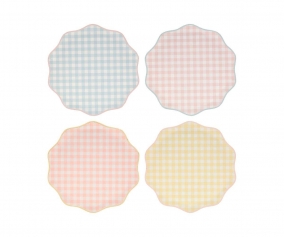 12 Piatti Carta Piccoli Gingham