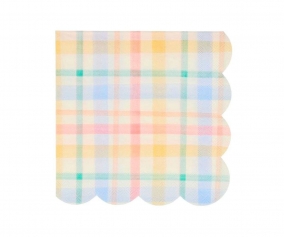 16 Tovaglioli Piccoli Plaid Pattern