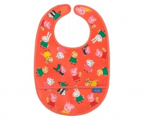 Bavoir impermable Orange Peppa Pig