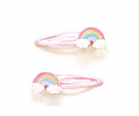 2 pinces  cheveux Rainbow 