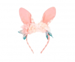 Diadema Orejitas Bunny Vichy Rosa