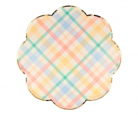 8 Platos Grandes Plaid Dinner