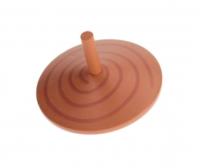 Peonza de Madera Espiral Marrn Claro