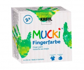 4 Botes Pintura Dedos Mucki