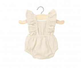 Pelele Retro Lou para Mueco Gordis Doble Gasa Crudo