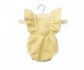 Pelele Retro Lou para Mueco Gordis Nido de Abeja Vainilla