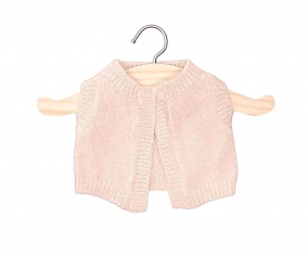 Cardigan rose en tricot rose bb Leonie pour poupe Gordis 