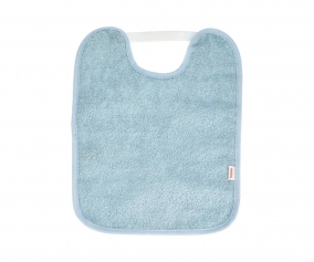 Bavoir serviette plastifi bleu clair avec lastique