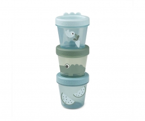 Set 3 Barattoli Porta Alimenti Croco Green
