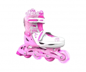Patins combins Yvolution rose fluo T.34-38 