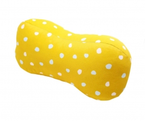 Coussin Beach BTBOX   pois moutarde Peanut