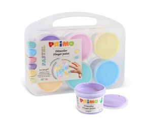 6 Botes de Pintura para Dedos Pastel