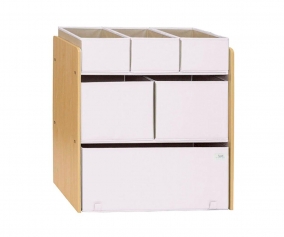 Mueble Organizador con Cubos Cream