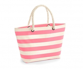 Bolsa de praia Nutica rosa natural Personalizvel