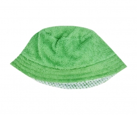 Cappello Reversibile Spugna Righe/Verde Dark