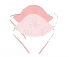 Gorro Reversible Pequeas Flores Rosas