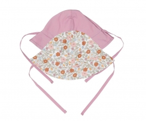 Gorro Reversible Vintage Little Flowers Malva