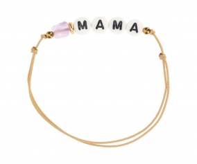 Pulsera Basic MAMA Caramel/Amatista