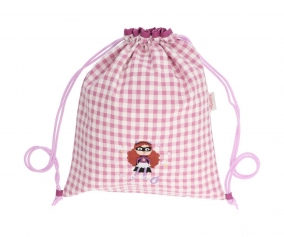 Vichy Drawstring Backpack Fantastic Girl Personalised